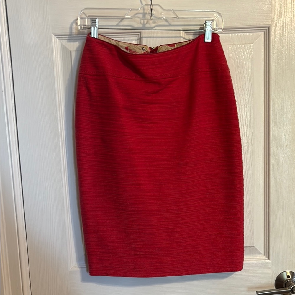 Anthropologie Moulinette Soeurs Magenta Pencil Skirt